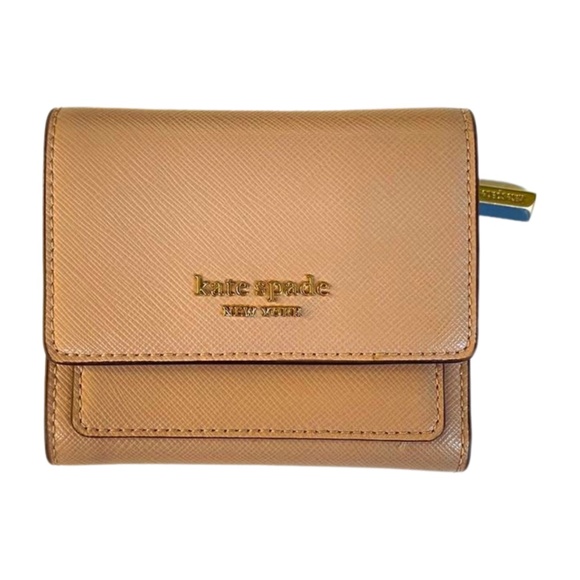 kate spade Handbags - Kate Spade Booked Trifold Flap Wallet, Warm Beige Nude